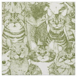 Bara kittens grönt tyg
