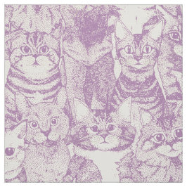 Bara kittens violet tyg