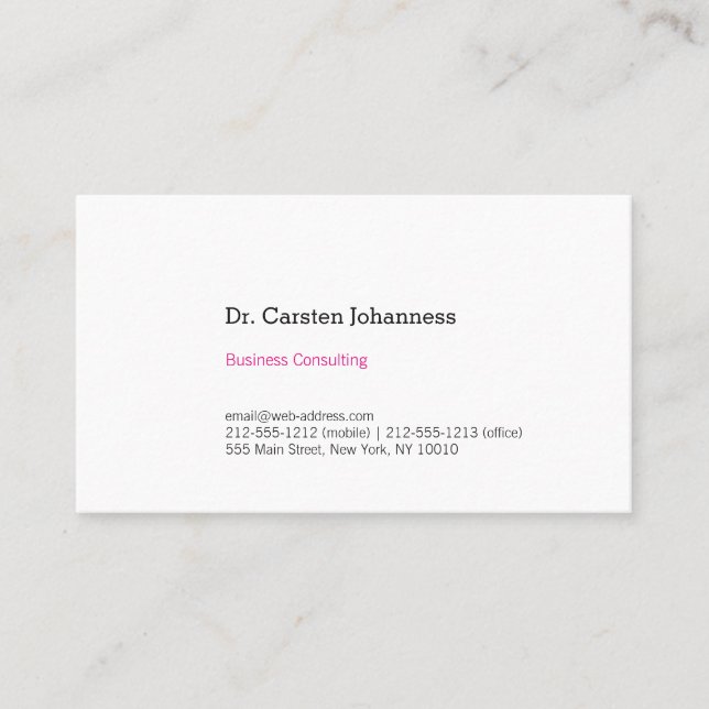 Bara klart och tydligt! visitkort (Framsida)