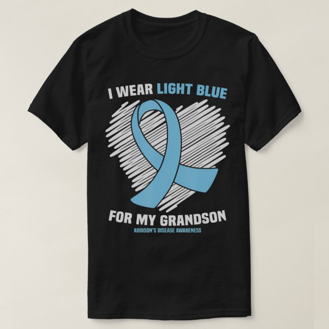 Bära Light Blue for My Grandson Addisonu2019s Dise T Shirt (Design framsida)