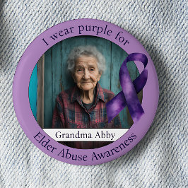 Bära Lila for Elder Abuse Awareness Photo Knapp