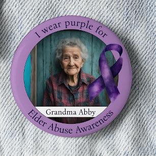 Bära Lila for Elder Abuse Awareness Photo Knapp