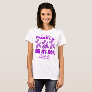Bära Lila för Mamma Cute Balloon Hund Lupus T Shirt