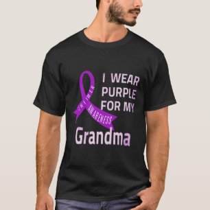 Bära Lila för min farmaceutisk Alzheimers sjukdom T Shirt