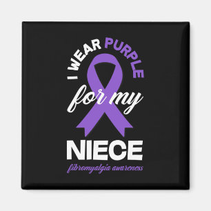 Bära Lila för min Niece Fibromyalgia Awareness 1 Magnet