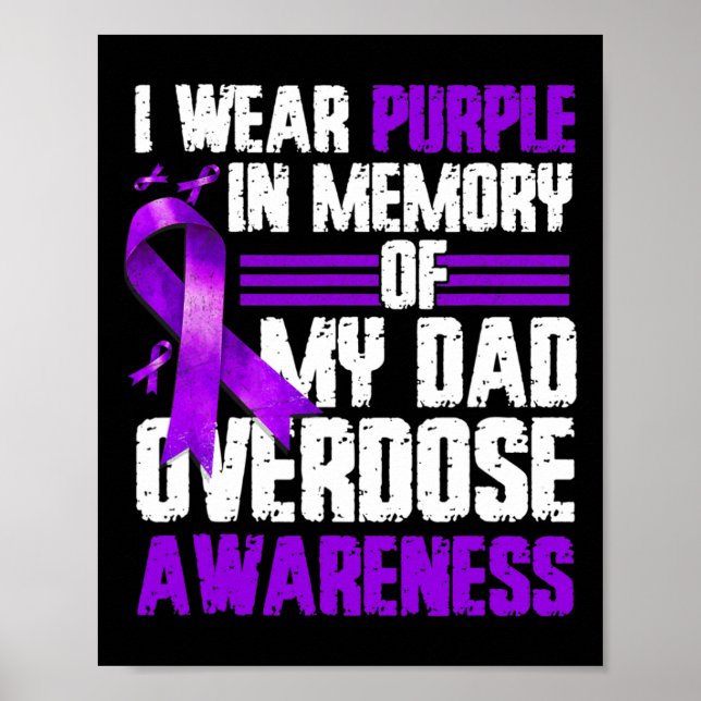 Bära Lila för min Pappa överdosering Medvetenhet 3 Poster (Framsidan)
