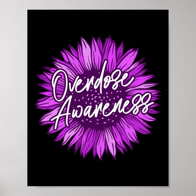 Bära Lila Ökad medvetenhet om överdosering Ger Sur Poster (Framsidan)
