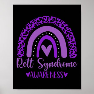Bära Lila Rainbow Awsewome for Rett Syndrome Awa Poster