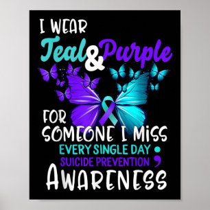 Bära Lila Suicide Prevention Awareness Vissa Poster
