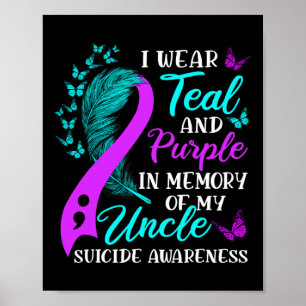 Bära Lila till minne av min farbror Suicide Awa Poster