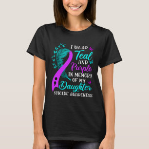 Bära Lila till minne av mitt dottersjälvmord T Shirt