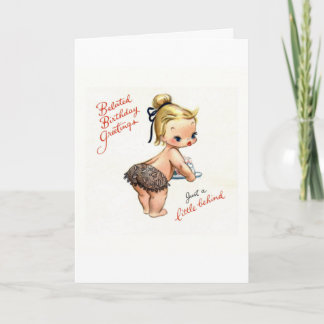 "Bara lite bakom"-Vintage, belåtet kort