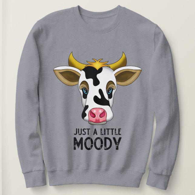 Bara lite humör | Söt och rolig ko T Shirt (Design framsida)