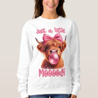 Bara lite Moody Boujee Highland Cow T Shirt