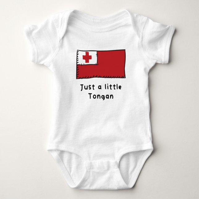 Bara lite Tongan Funny Cute Tonga Flagga T Shirt (Framsida)