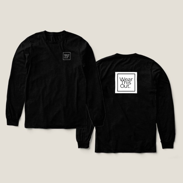 Bära Longsleeve nattetid eller daglig Bära i Manar T Shirt (Design framsida och baksida)