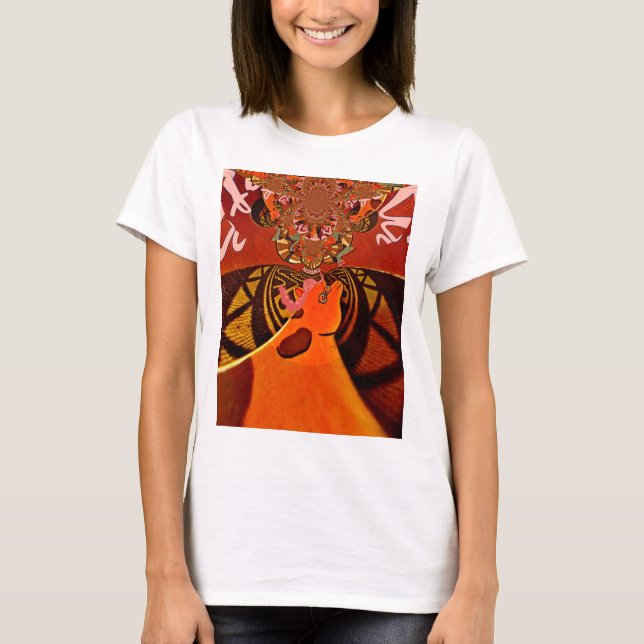 Bara lustigt Giraffe-bilddesign T Shirt (Framsida)