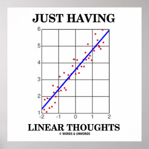 Bara med linjärt upptändande regression Humor Poster