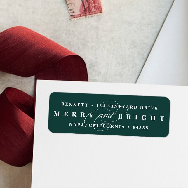 Bara Merry Hunter | Returadress för Helgdag Etikett (Skapare uppladdad)