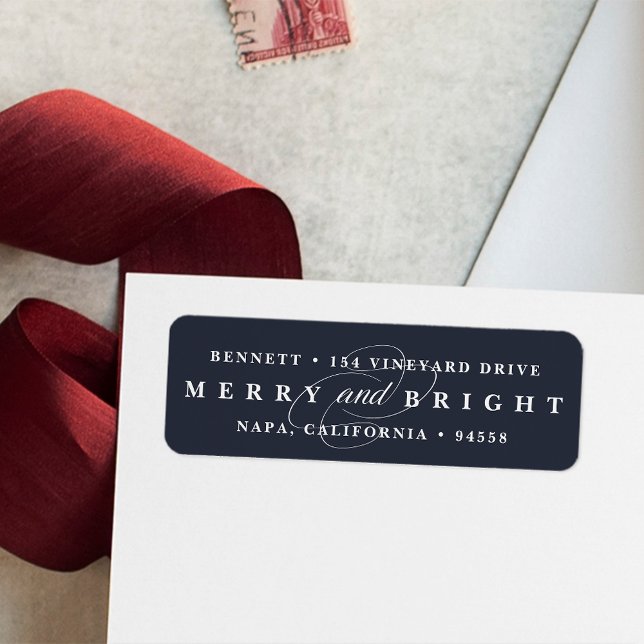 Bara Merry Navy | Returadress för Helgdag Etikett (Skapare uppladdad)