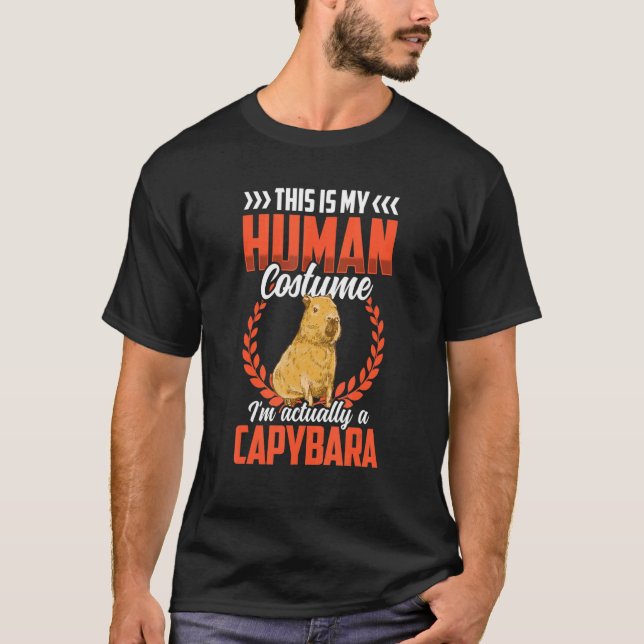 Bara min Capybara-kostym Sydamerikanska Rodent Cap T Shirt (Framsida)