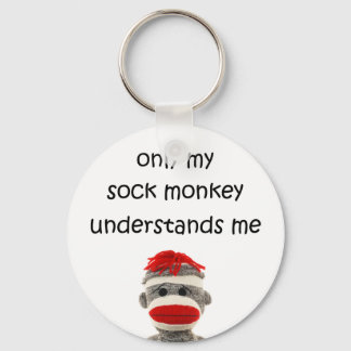 Bara min Sock monkey förstår mig Nyckelring