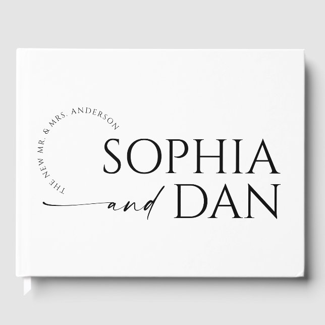 Bara minimalt Bröllop Gästböcker (Framsida)