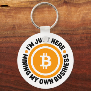 BARA MINNA MIN EGEN AFFÄRSMÄSSIGA Roligt Bitcoin Nyckelring
