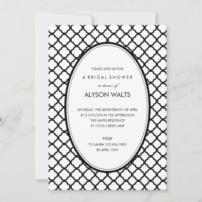 Bara modern allmän festinbjudan (svart) inbjudningar (Framsida)