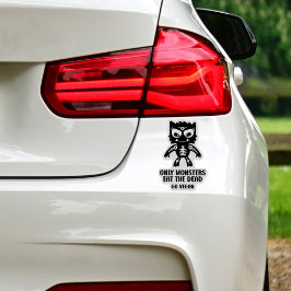 Bara monster äter död, gå Vegan, Activism Klistermärken