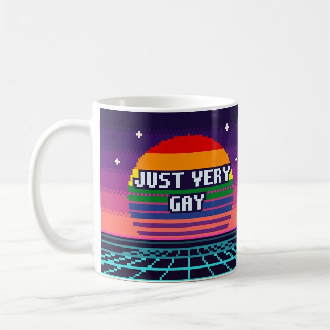 Bara Mycket Gay Pride Pixel Mugg (Vänster)