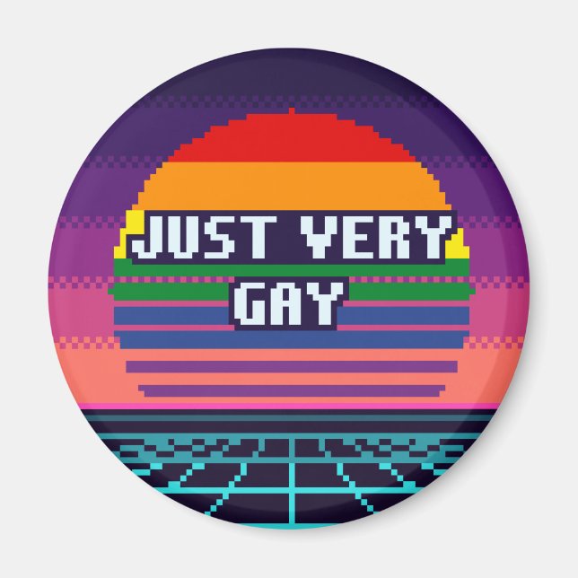 Bara Mycket HBTQ Pride Pixelmagnet Magnet (Framsidan)
