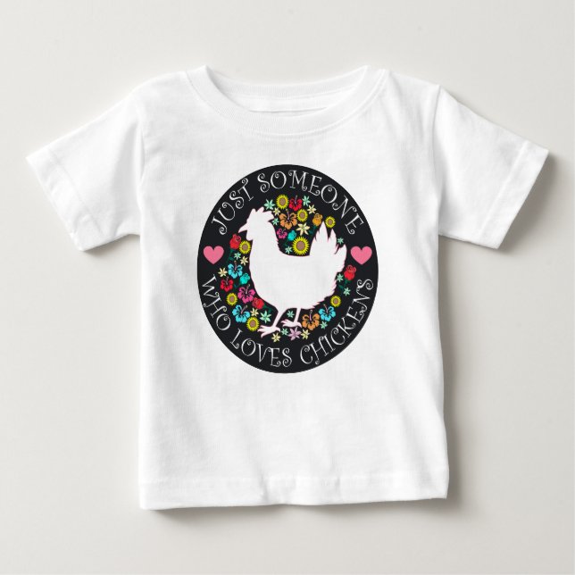 Bara någon som älskar kycklingar t shirt (Framsida)