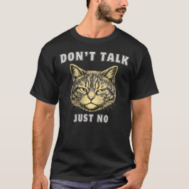 Bara Nej Ironisk Antisocial Kattdesign T Shirt