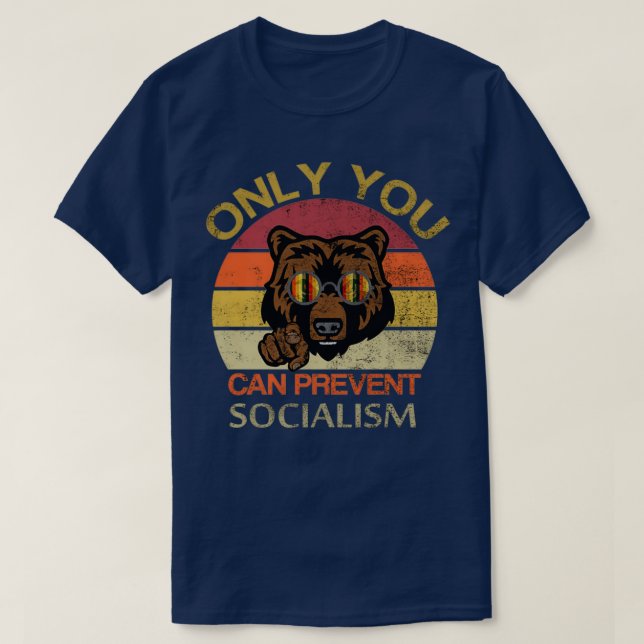Bara ni kan förhindra socialism t shirt (Design framsida)