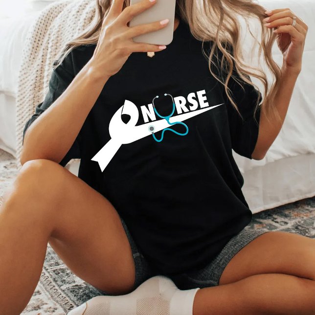 Bara Nurse Stethoscope Bow Shirt, Gift for Nurse T Shirt (Skapare uppladdad)