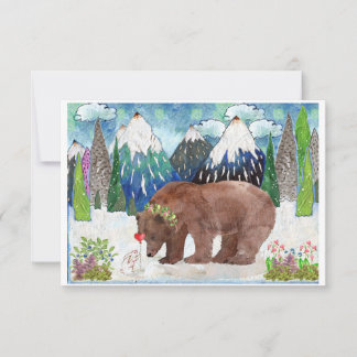 BÄRA OCH BUNNY AV TRISTAN BERLUND ANNOUNCEMENT TACK KORT