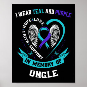 Bära och Lila för min farbror Suicide Awaren Poster