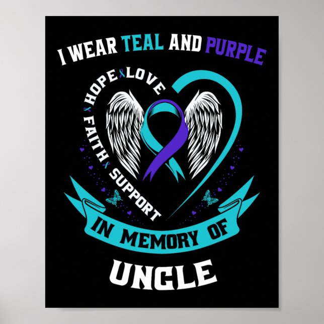 Bära och Lila för min farbror Suicide Awaren Poster (Framsidan)