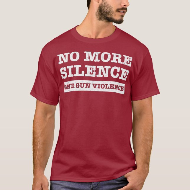 Bära Orange Anti-Gun No more Silence End Gun T Shirt (Framsida)