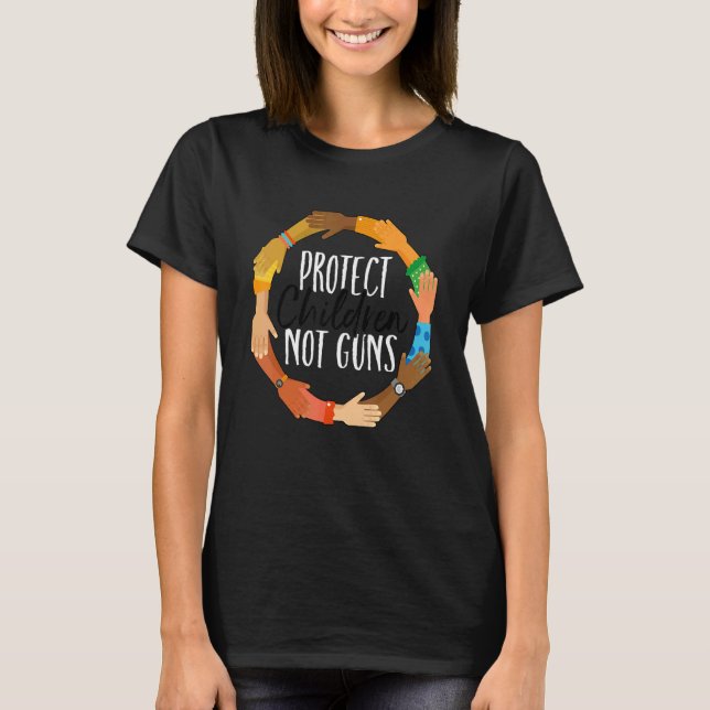 Bära Orange Day Protection Children Not Guns Aware T Shirt (Framsida)