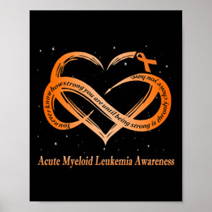 Bära Orange för akut myeloid leukemi Warrior Poster
