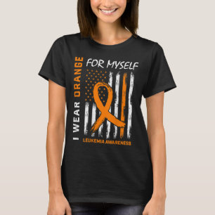 Bära Orange för mig Leukemi Awareness American T Shirt