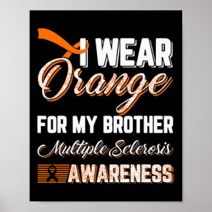 Bära Orange för min broder Många Sclerosis Poster