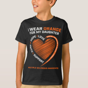 Bära Orange för min dotter Många Sclerosis Awa T Shirt