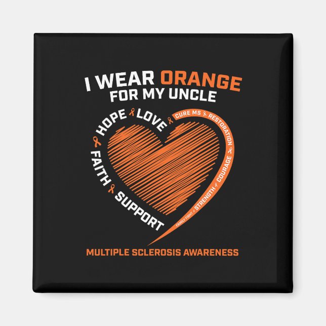 Bära Orange för min farbror, Många Sclerosis Awa Magnet (Framsidan)