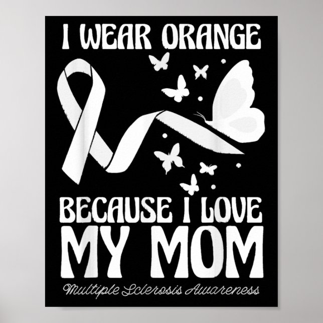 Bära Orange för min Mamma-skleros Många A Poster (Framsidan)