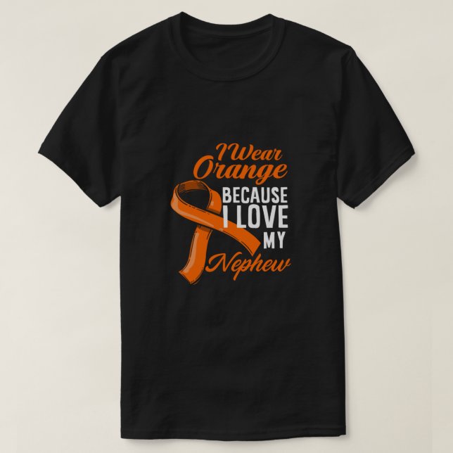 Bära Orange för min medvetenhet om nefrow njurcanc T Shirt (Design framsida)