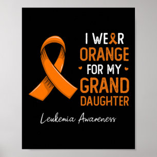 Bära Orange för min mordotter Leukemia Awarenes Poster