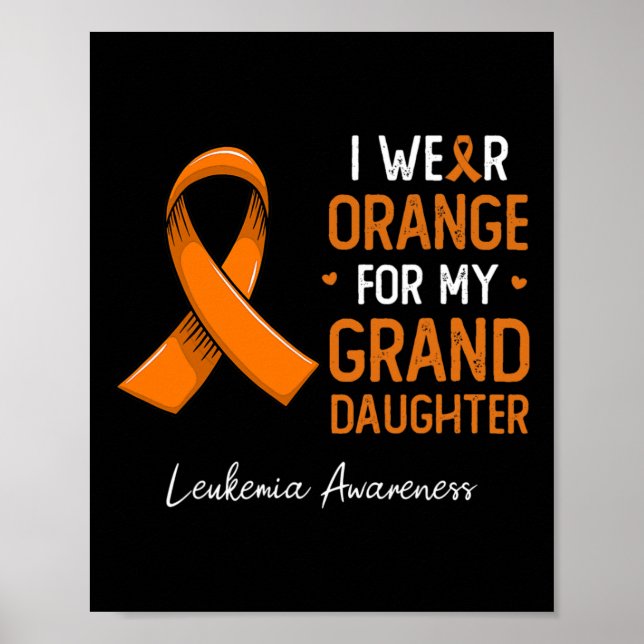 Bära Orange för min mordotter Leukemia Awarenes Poster (Framsidan)